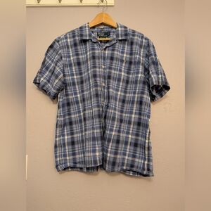 Ralph Lauren Navy and White Plaid Shirt